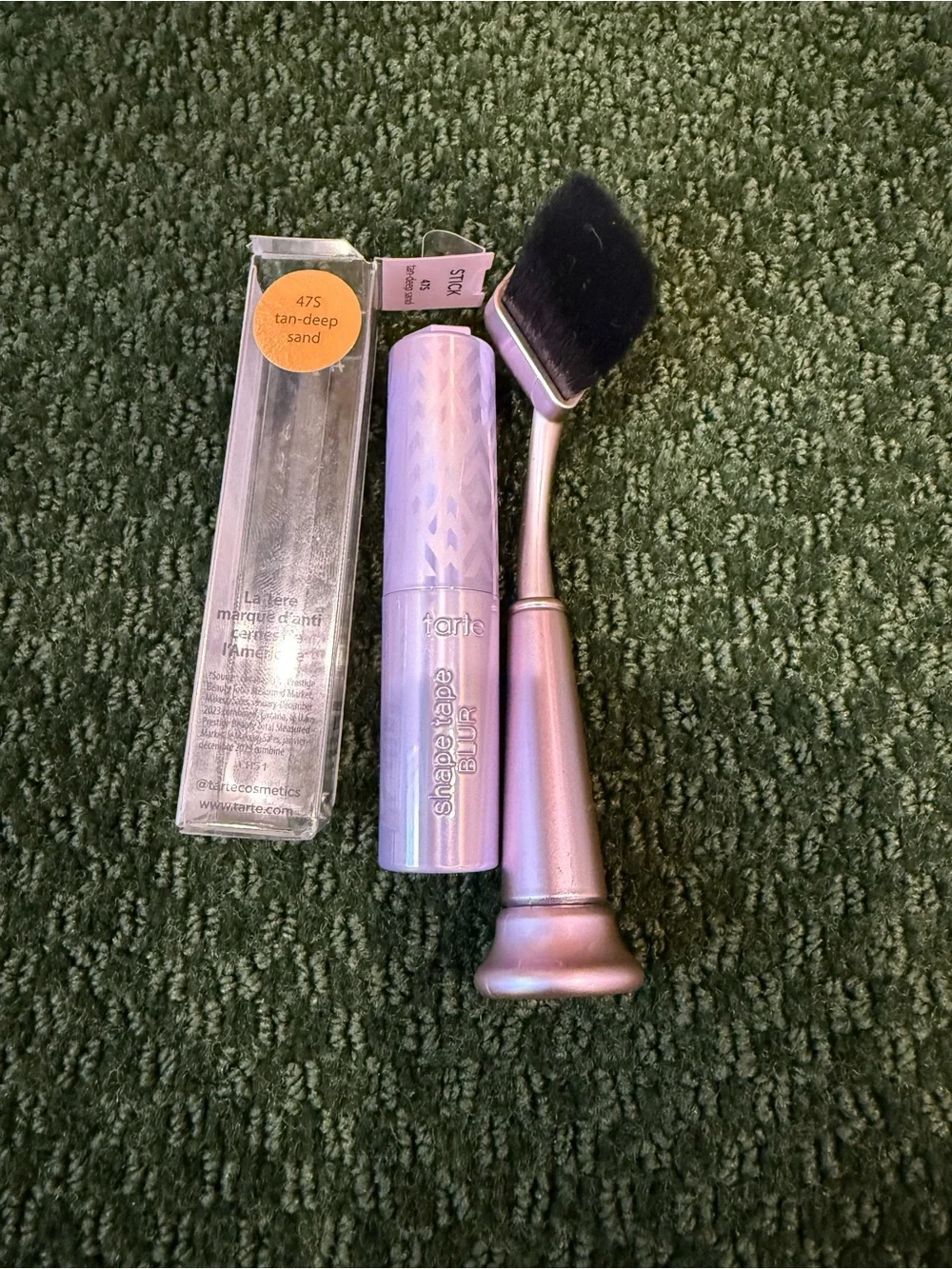 Tarte shape tape in tan deep sand with brush